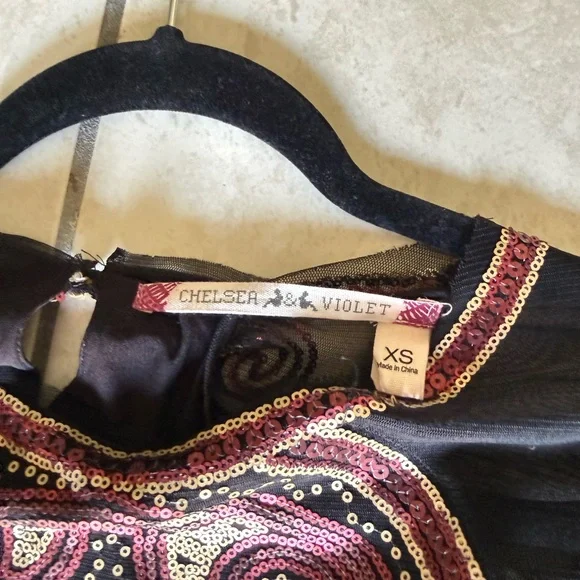 🔥 Chelsea & Violet Sequin Mesh Bodycon Dress | XS 🔥 - Picture 5 of 6